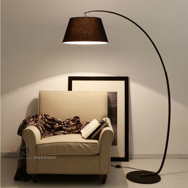 E27 Base Modern Brief Fashion American Vintage Iron Bedside Floor Lamp Bedroom Study Indoor Home Lighting 110-240V