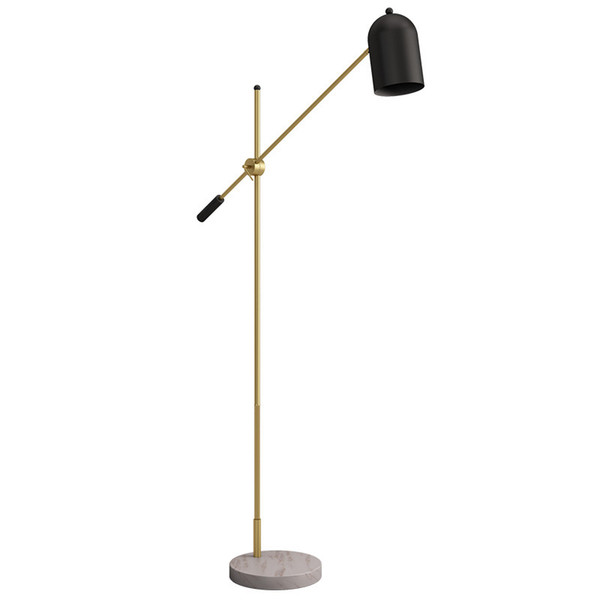 Simple gold marble can adjust LED floor lamp for sitting room bedroom bedside study sofa standing lamp free shipping 10