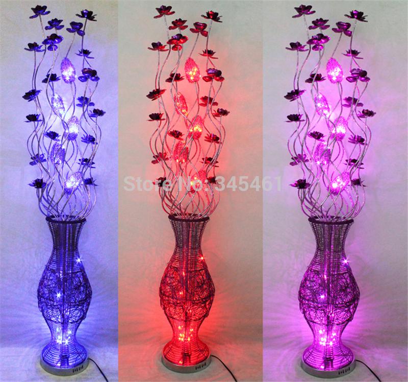 Wholesale-1pc Vase lamps Aluminum floor lamp hand-woven art lighting wedding decorative lights high quality Metal Made Floor lights