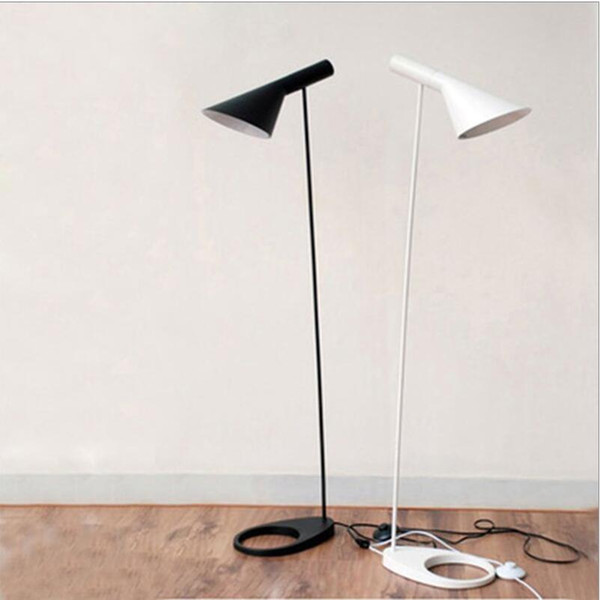 Nordic Design Black White AJ Floor Lamps Stand Lights E27 LED Bulb Metal Floor Light for Living Room Brief fashion home lighting Bedroom