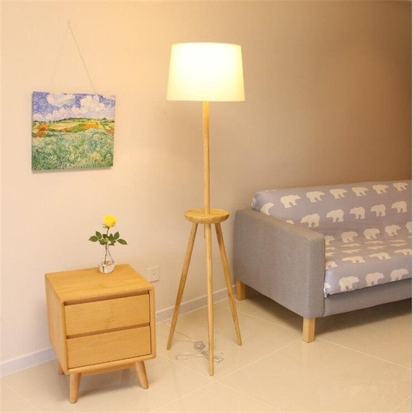 Nordic solid wood floor lamp room bedroom bedside floor lamps in simple style hotel room Restaurant lamp bedside lamp lights