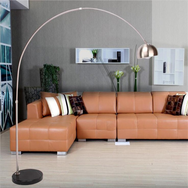 Modern Fishing Floor Lamp 110-220V Marble Long Arm Modern Floor Lamps for Living Room E27 Foot Switch Warranty 3 Years