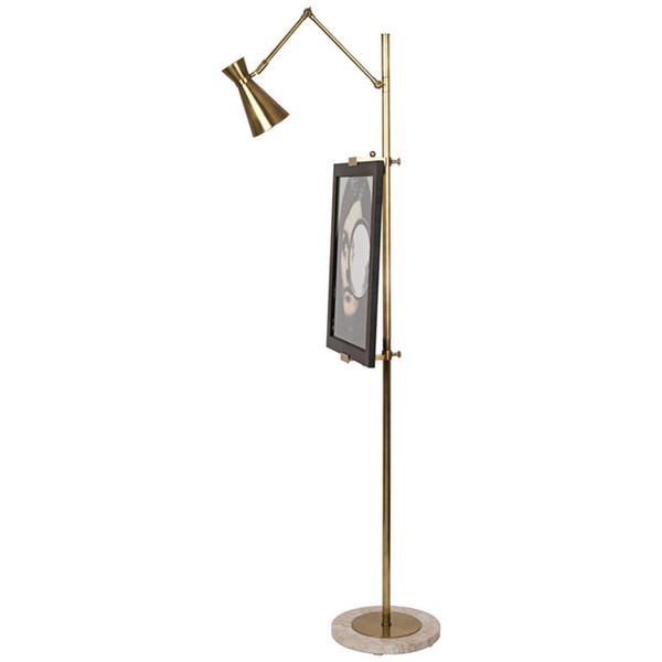 Phube Lighting Modern Floor Lamp Easel Chrome Floor Lamp Light Gold Study Room Living Room Lighting