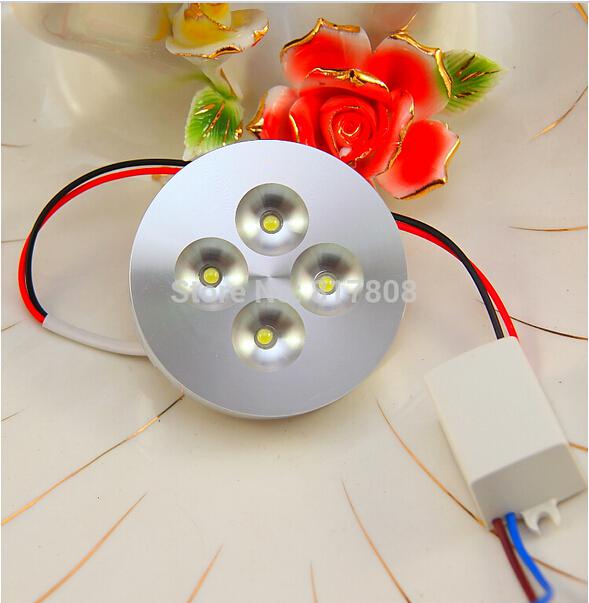 12W 4*3w LED Puck Light, 110~240V, kitchen counter cabinets cupboard embeded or surface mounted accent lighting