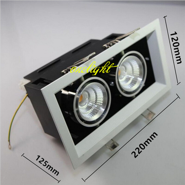 8pcs/lot Dimmable Double Heads 24W COB LED Downlights 2x12W LED Down Light Ceiling Recessed Lamps 110V 220V Free shiping