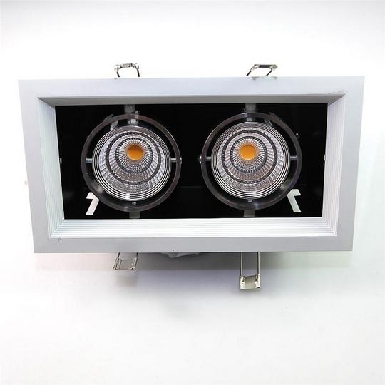 Dimmable Double Heads 24W COB LED Downlights 2x12W LED Down Light Ceiling Recessed Lamps 110V 220V Free shiping