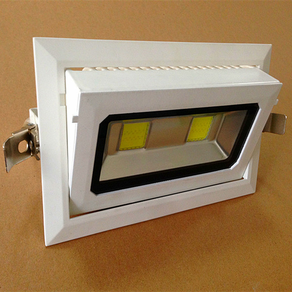 LED COB Downlights 40W Natural White Rotatable Rectangle Adjustable 90degree Die-cast aluminum white flood lamp Replace R7S halogen lamp