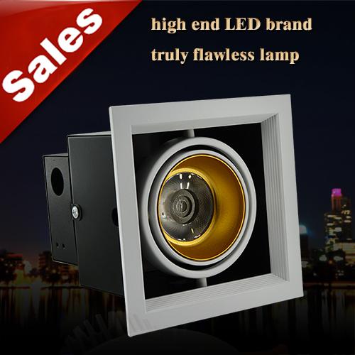 Anti glare LED Bean gallblader Square grille lamp recessed spotlights CREE COB chip AC85-265V 3W5W7W10W15W20W white/black ceilinglights