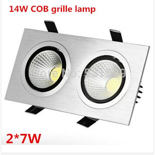 5pcs Freeshipping 14W Ceiling type,LED Grille lamp,7*2W COB led ceiling lamp