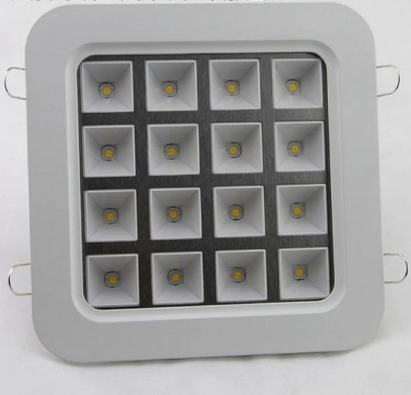 DHL Free Shipping 16W Square style LED Grille Light Warm White or White led recessed down light AC110-240V Living Room