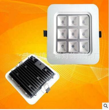 4w 9w 16w LED grille lamp led ceiling indoor light high lumen, square white shell spot lighting lamp white/warm white