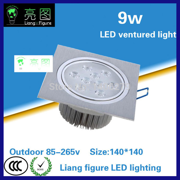 9W LED Grille lamp AC85-265V single head ceiling lamp energy saving LED downlight spotlight