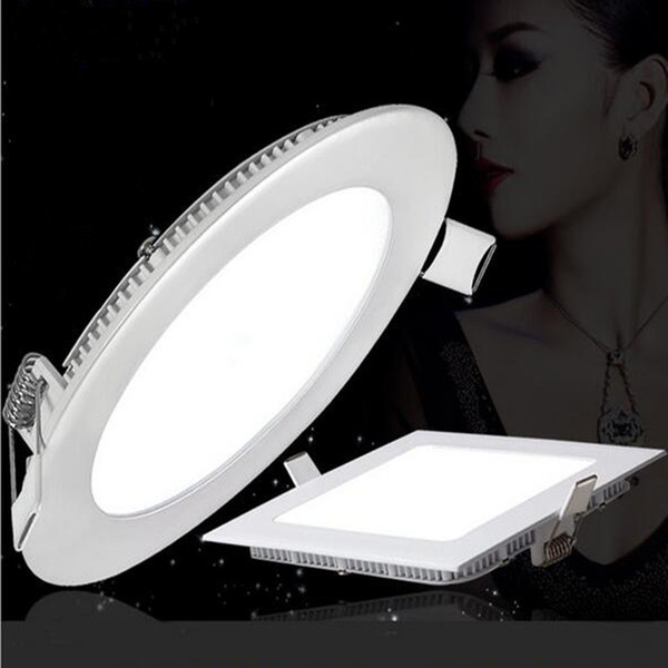 Upgrade ultra-thin round / square led downlight 3W 6W 9W 12W led panel lamp Ceiling Recessed Grid Downlight indoor lighting