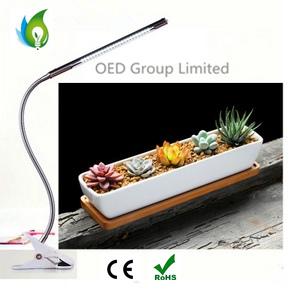 5W LED Plant Grow Lights with Spring Clamp LED Clip Desk Lamp Clamp 360 Degree For Hydroponic Garden