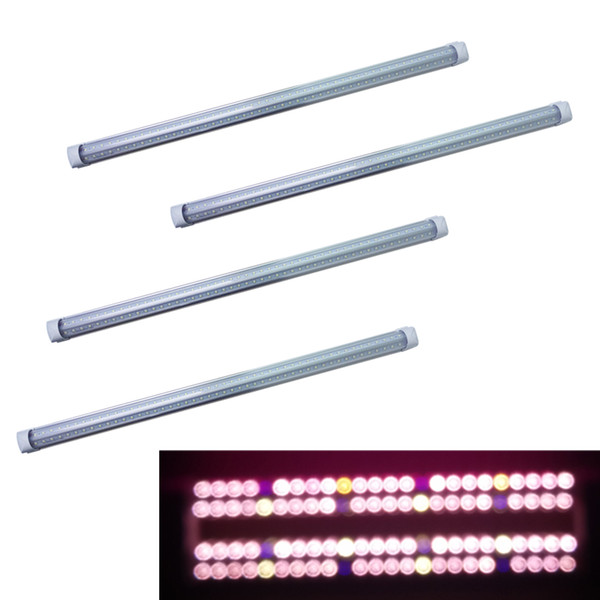 380-800nm Full Spectrum LED Grow Light LED Grow Tube 8Ft T5 T8 V-Shaped Integration Tube for Medical Plants and Bloom Fruit Pink Color