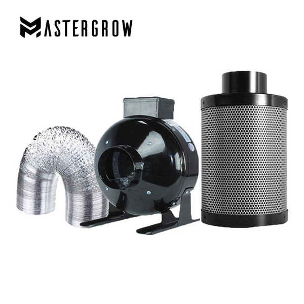 MasterGrow 4/5/6/8/10 Inch Centrifugal Fans&Activated Carbon Air Filter Set For Indoor Hydroponics Grow Tent Greenhouses Grow Light