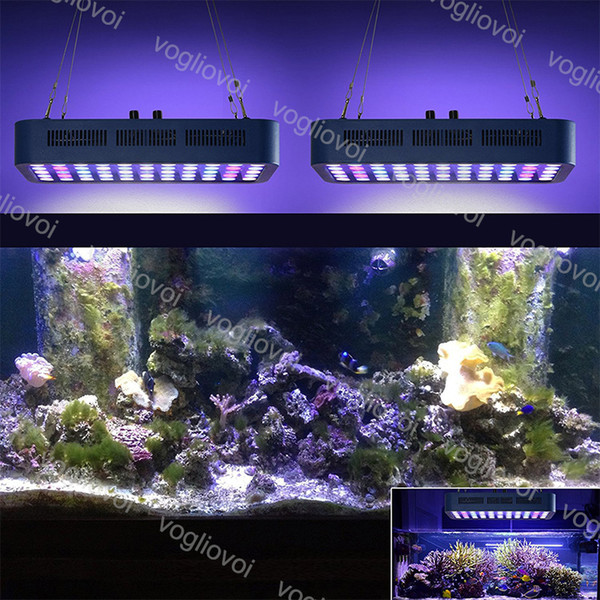 Led Aquarium lights 165W 55*3W Dimmable Fish Tank For Marine Aquarium Professional Full spectrum Decoration with Lens DHL