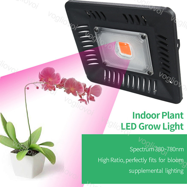 Full Spectrum 50W Led Grow Light 3000k 6000k Waterproof IP67 COB Grow LED Lamp For Plant Indoor Outdoor Hydroponic Greenhouse Lighting DHL