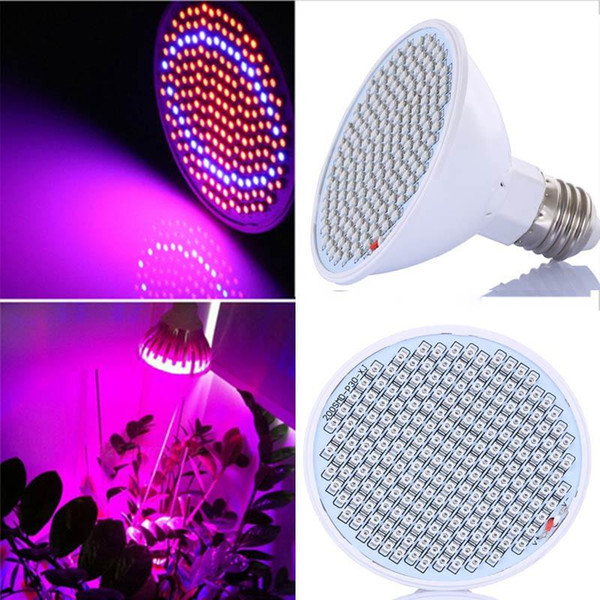 LED Grow Lights Bulb E27 LED Plant Lamp 166 Red 34 Blue for Garden Greenhouse Hydroponics Plant Seedling Growing 20W AC85-260V