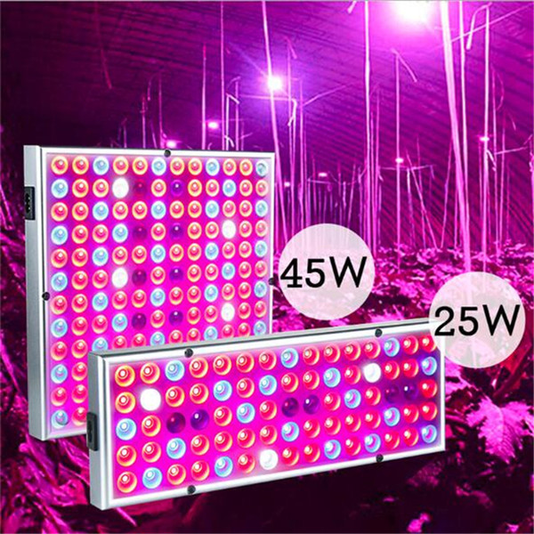 25W 45W LED Grow Light Full Spectrum Plant Growth Lamps LED Panel With Reflector Cup Indoor Plant Flowers Seedling ASEAN JP KR