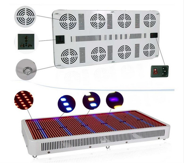 2pcs 1600W LED Grow Light Full Spectrum Hydroponics Plant Grow Lamp Panel For Medical Flower Plants Growing Vegetative and Flowering