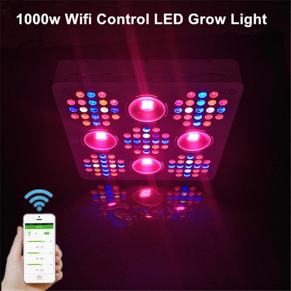 Smart Wifi Control 1000W COB LED Plant Grow Light Dimming Full Spectrum VEG BLOOM Indoor Greenhouse Hydroponic Grow Tent Lamp