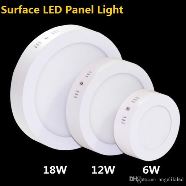 Sureface Mount LED Panel 6W 12W 18W Ceiling Lights Bathroom Kitchen Office Store Lighting Light Fixtures LED Lights