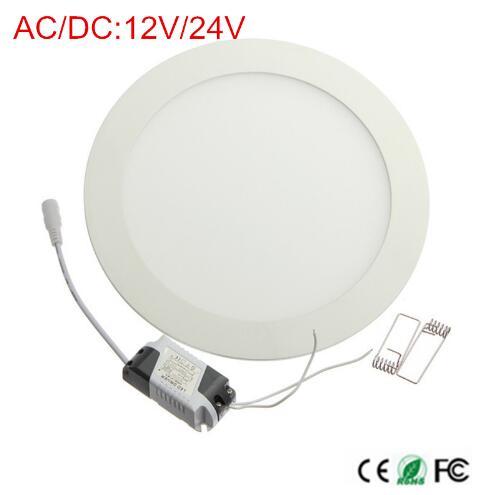 AC/DC 12V 24V led downlight 3W 4W 6W 9W 12W 15W 25W led ceiling recessed grid downlight round panel light free shipping