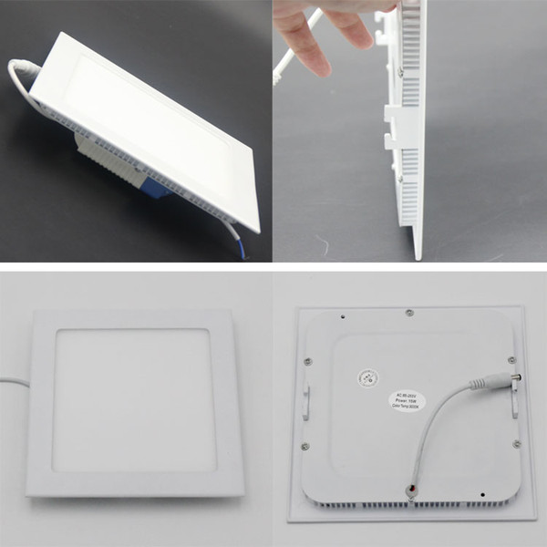 Square Led Panel Light SMD 2835 15W AC 85-265V Led Ceiling Recessed down light Led downlight + driver