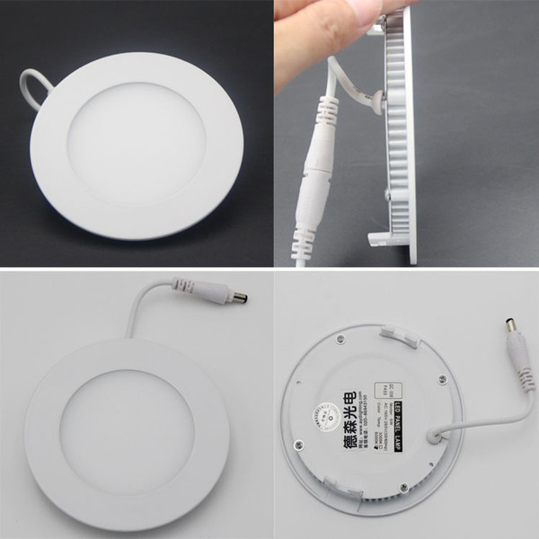 Round Led Panel Light SMD 2835 6W AC 85-265V Led Ceiling Recessed down light Led downlight + driver