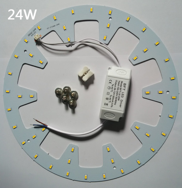 12W 15W 18W 20W 24W LED Panel Light board SMD 5730/5630 LED Round Ceiling board circular lamp board + power driver+magnetic