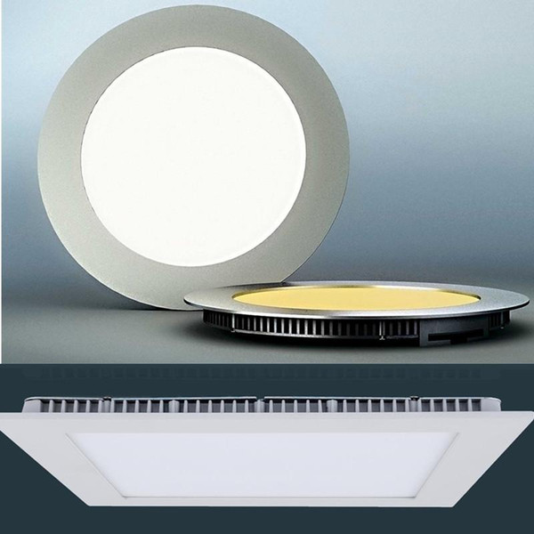 Ultrathin-9W 12W 15W 18W LED Panel Lights SMD2835 Downlight AC110-240V With Power Supply Fixture Ceiling Down Lights Nature/Warm/Cool White