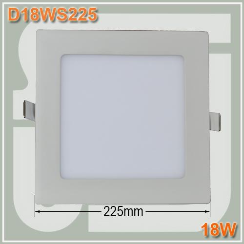 Free shipping 18W Square Slim LED Recessed Ceiling 8