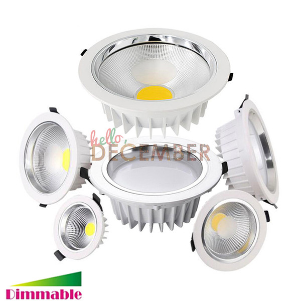 9W 12W 15W 20W 25W 30W Round COB LED Ceiling Lights Recessed Dimmable LED Ceiling Downlight AC 85-265V