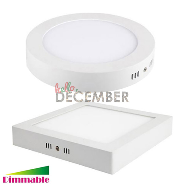 9W 15W 21W 5-7-9 Inch Round / Square Surface Mounted LED Panel Lights Dimmable LED Ceiling Downlight AC 85-265V