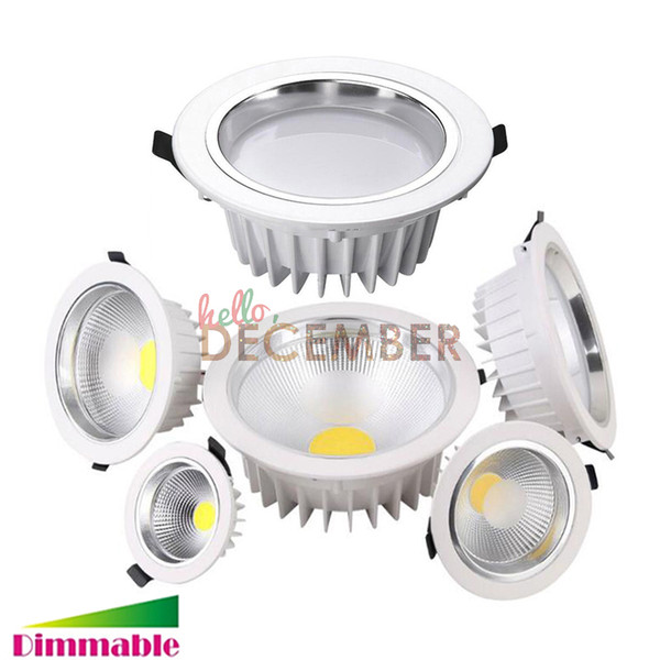 Dimmable Round LED Ceiling Lights Recessed 9W 12W 15W 20W 25W 30W COB LED Ceiling Lamp Downlight AC 85-265V