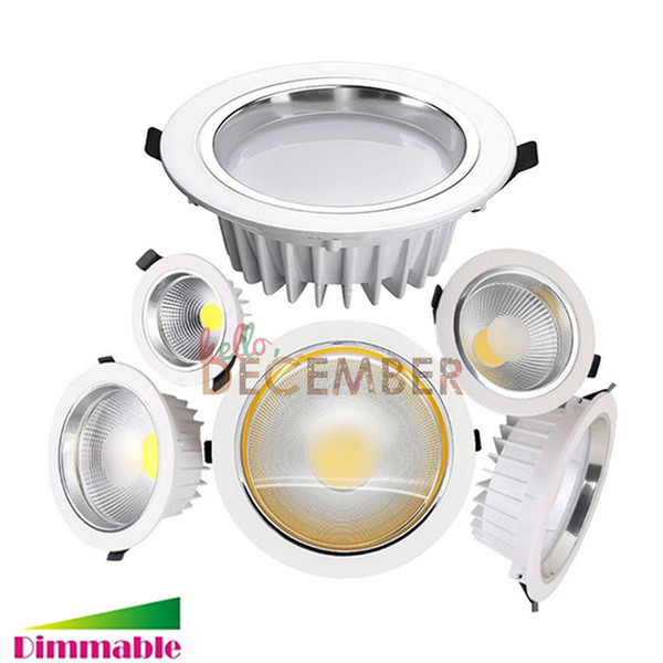 Dimmable 9W 12W 15W 20W 25W 30W Recessed COB LED Ceiling Lights 100LM/W Super Bright LED Ceiling Downlight