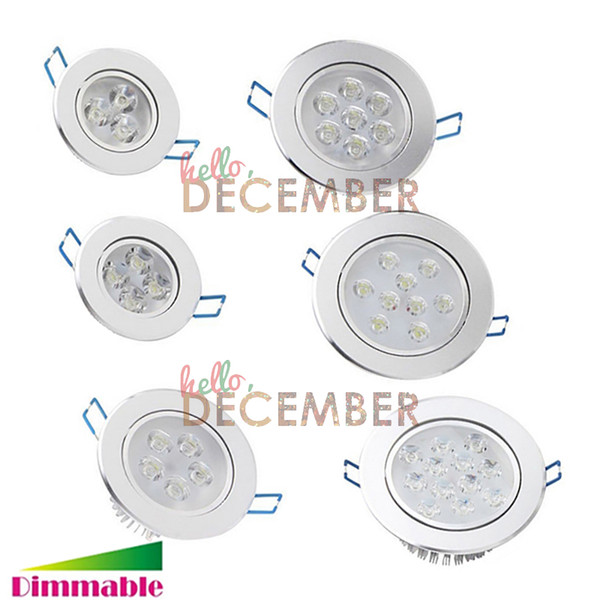 9W 12W 15W 21W 27W 36W Dimmable LED Ceiling Lights Recessed CREE LED Downlight AC 85-265V