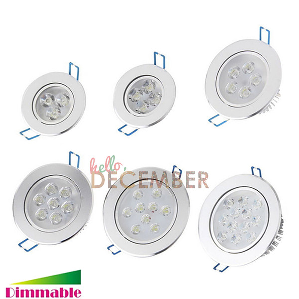 Dimmable LED Ceiling Light Downlights 9W 12W 15W 21W 27W 36W LED Ceiling Spotlights AC 85-265V