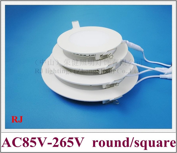 die-cast aluminum PMMA LED flat light recessed ceiling LED panel light down light downlight AC85V-265V input square/round