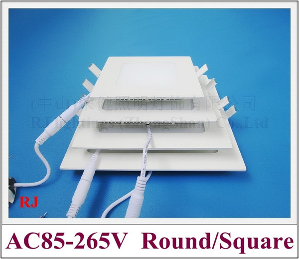 ultra thin LED flat light square recessed ceiling LED panel lamp light 18W 15W 12W 9W 6W SMD2835 AC85-265V embeded install