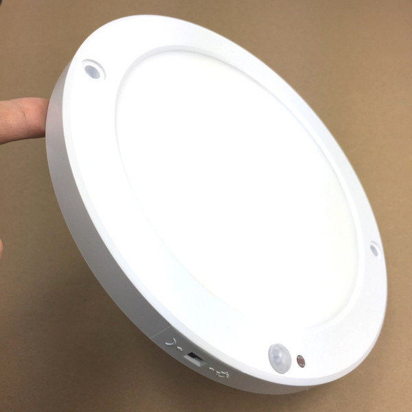 110V 120V 15W LED Panel Light PIR Motion Sensor Ceiling Surface Mounted Lights Soft lighting, No flash, High brightness 1200lm