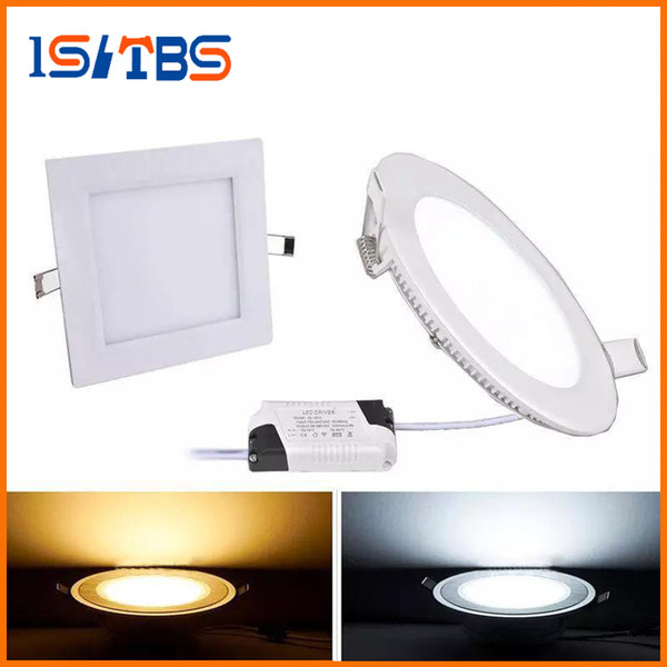 panel lights Dimmable 3W 9W 12W 15W 18W 21W CREE Led Recessed Downlights Lamp Warm Natural Cool White Super-Thin Led Panel Lights Round