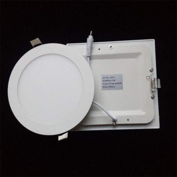 Hot sale 85-265VAC UltraThin Matt white round/square LED Panel Light with Epistar SMD2835 and CE driver