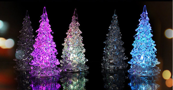 Xmas LED Night Light Lamp Crystal Christmas Tree Pattern RGB Color Changing for Kids Children Gift Holiday Lighting Bulbs Lampara CE ROSH