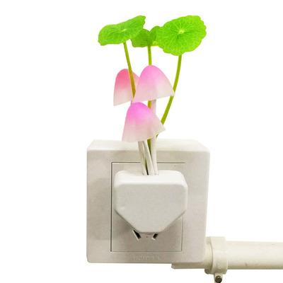 Creative LED mushroom lights colorful color light control night light colorful light base mushroom lamp European regulations