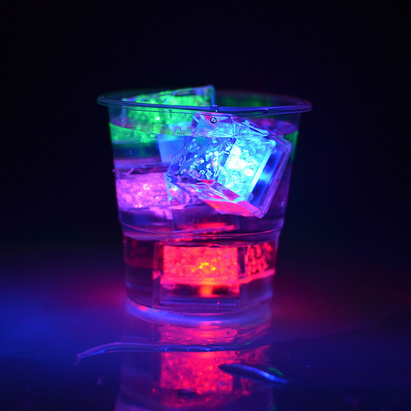 Led party lights Flash Ice Cube Water-Actived Flash Led Light Put Into Water Drink Flash Wedding Bars Christmas Nights Lights