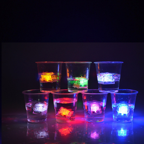 Water activitated Flash Ice Cube LED nightlight Color Luminous in Party wedding Christmas decoration Supply Led Ice Cub