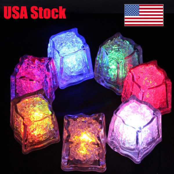 RGB LED flashing ice cube lights Water Submersible Liquid Sensor LED Light for Club Wedding Party Champagne Tower