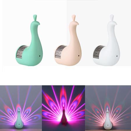 Creative Peacock Wall Lights 3D LED Projection Night Light Magic Colorful Remote Control Lamp Home Decoration night light